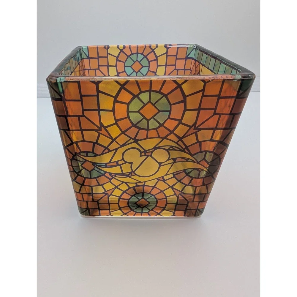 Disney Parks 2025 Disney Cruise Line Mickey Mouse Mosaic Glass Candle Holder
